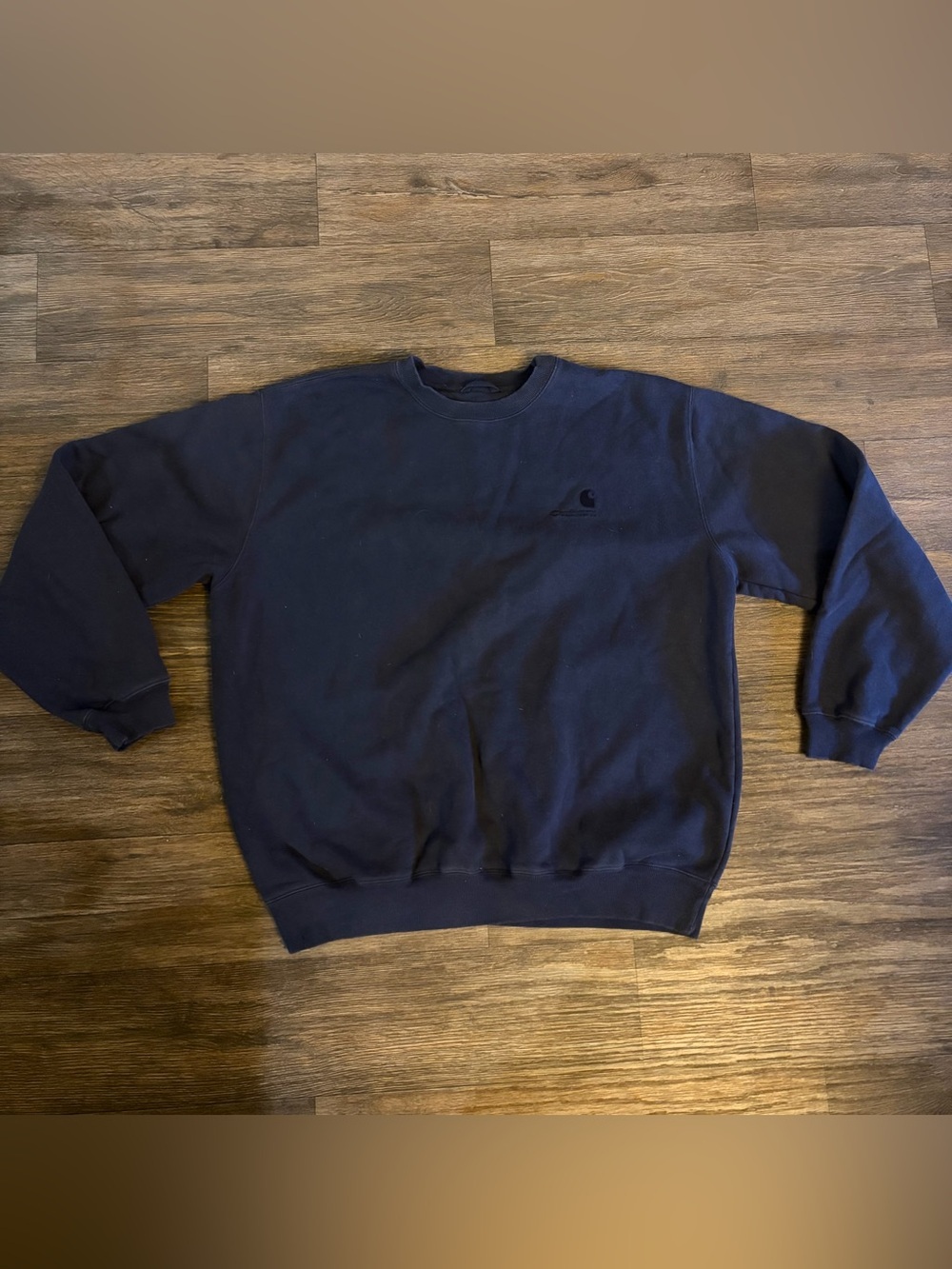 VTG Carhartt Sweatshirt Mens Blue Crewneck Heavyweight Pullover Workwear XL